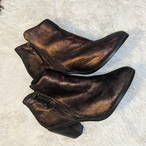 Brown Glitter Lane Bryant Boots, Double Zipper, 10